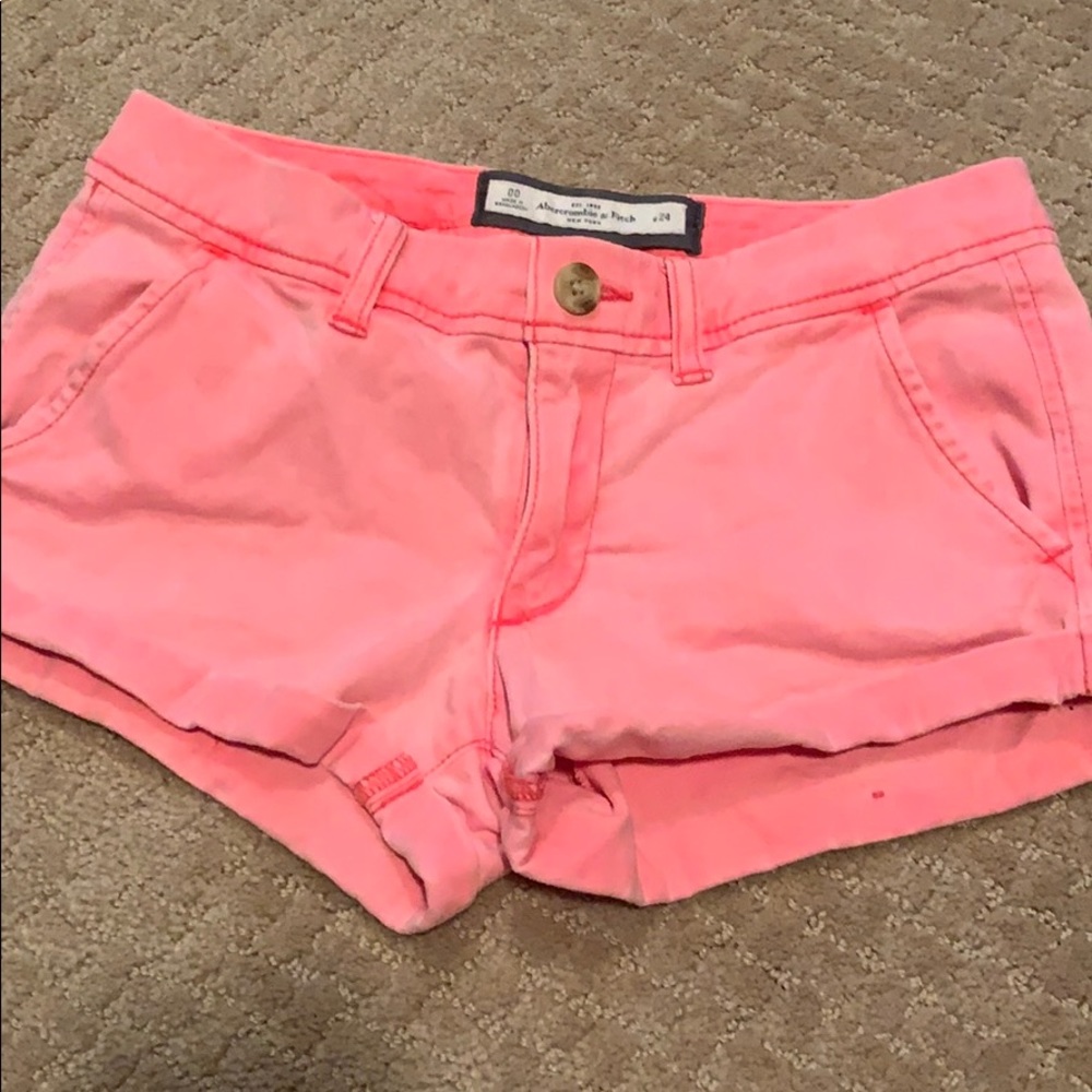 Abercrombie and Fitch new coral shorts